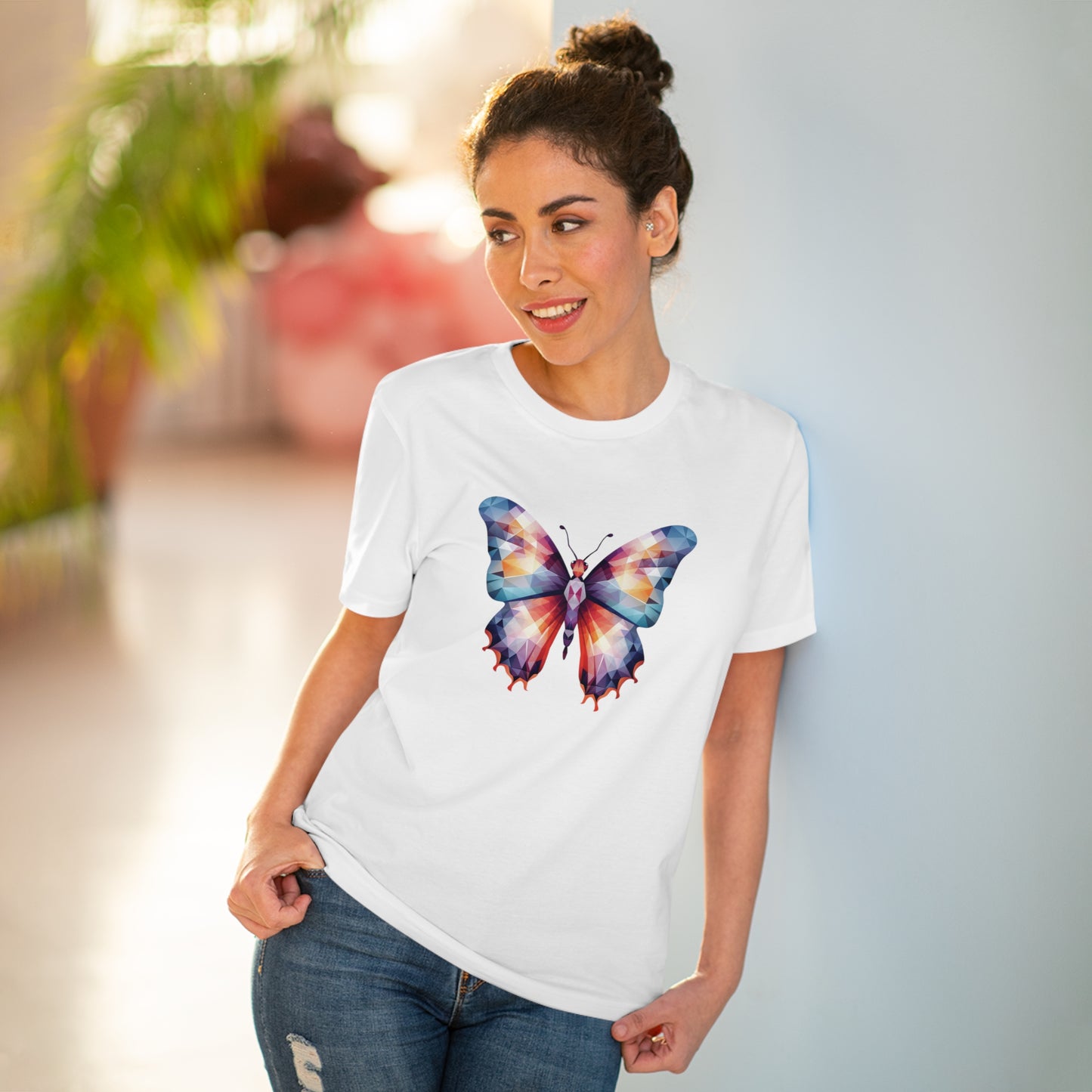 Butterfly Polygonal T-Shirt - Embrace Vibrant Transformation