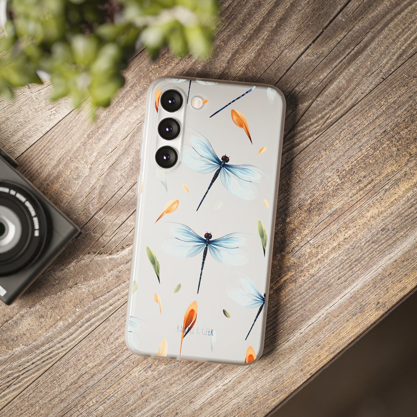 Dragonfly Dreams: Transparent Flexi Phone Case