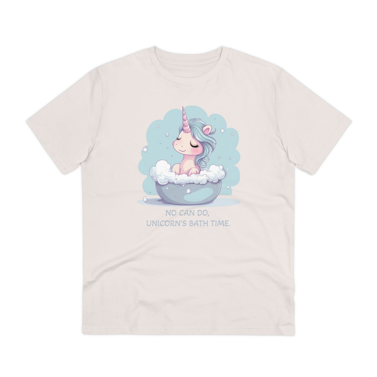 Unicorn T-shirt "No Can Do, Unicorn's Bath Time" Eco-Friendly T-Shirt - Unisex Fashion with a Playful Twist