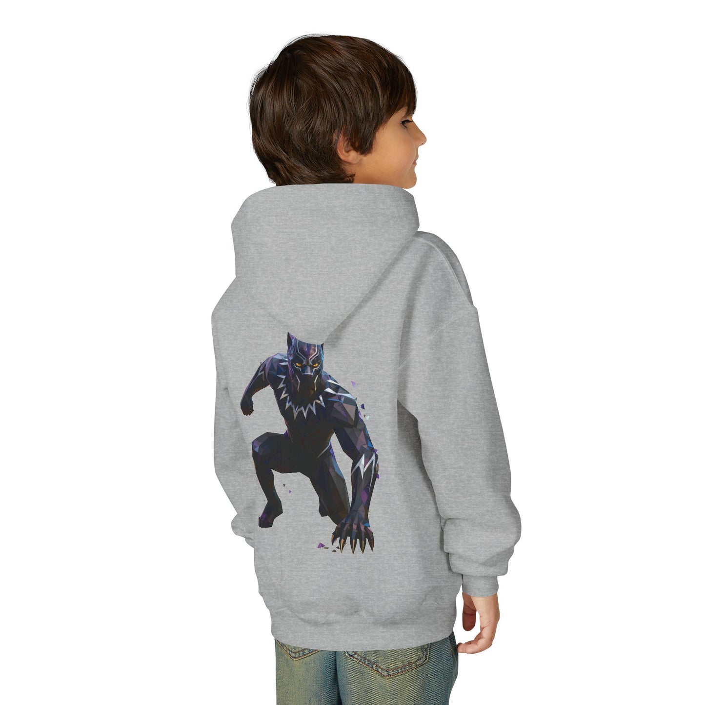 Black Panther Youth Hoodie, Kids Superhero Sweatshirt, Marvel Comic Gift, Stylish, Cozy Kids Clothing, Birthday Present