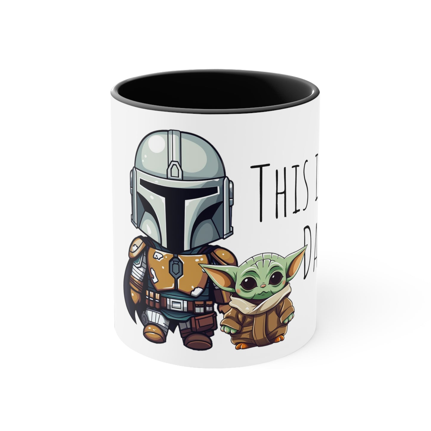 Cute Mandalorian and Baby Yoda Grogu Mug: The Perfect Dad Duo - Father's Day Special