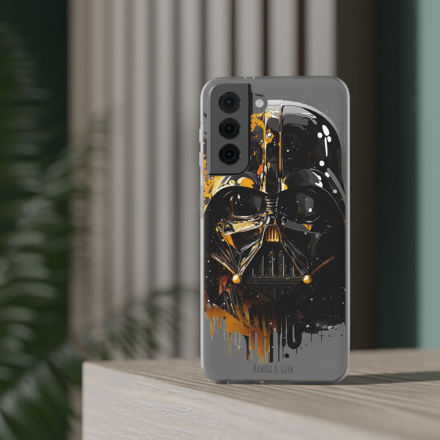 Darth Vader Gold and Black flexi phone Case - Protect Your Phone with Galactic and Artistic Style