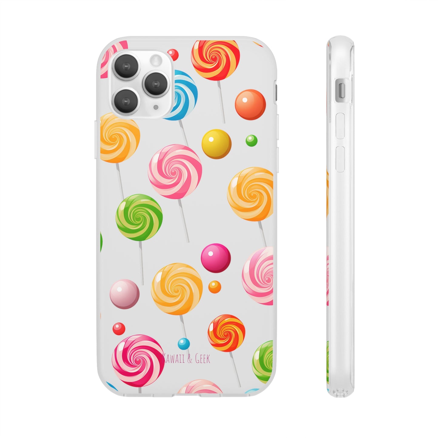 Vibrant Lollypop Array - Flexi Transparent Phone Case