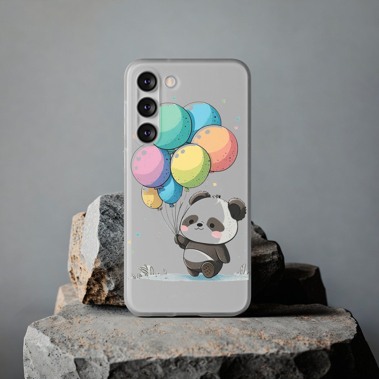 Cute Panda with Balloons flexi Smartphone Case - Add Some Adorable and Protective Style to Your Device