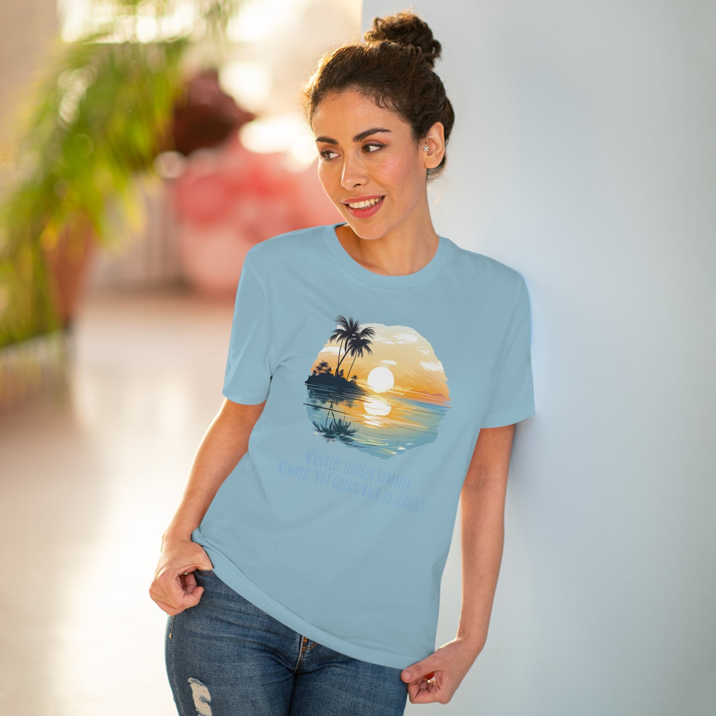 Eco-Friendly Sunset Beach T-shirt : Longer Summer Plea