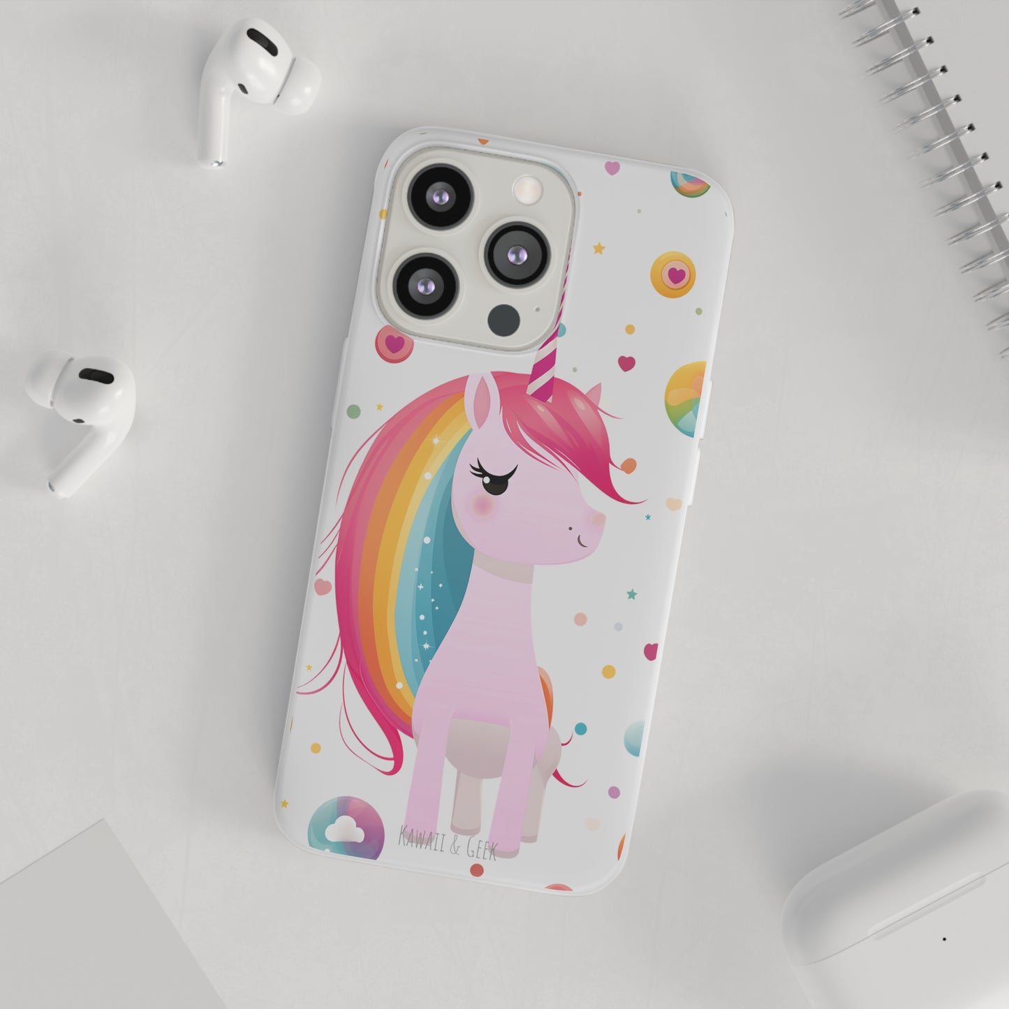 Kawaii Unicorn Flexi Transparent Phone Case