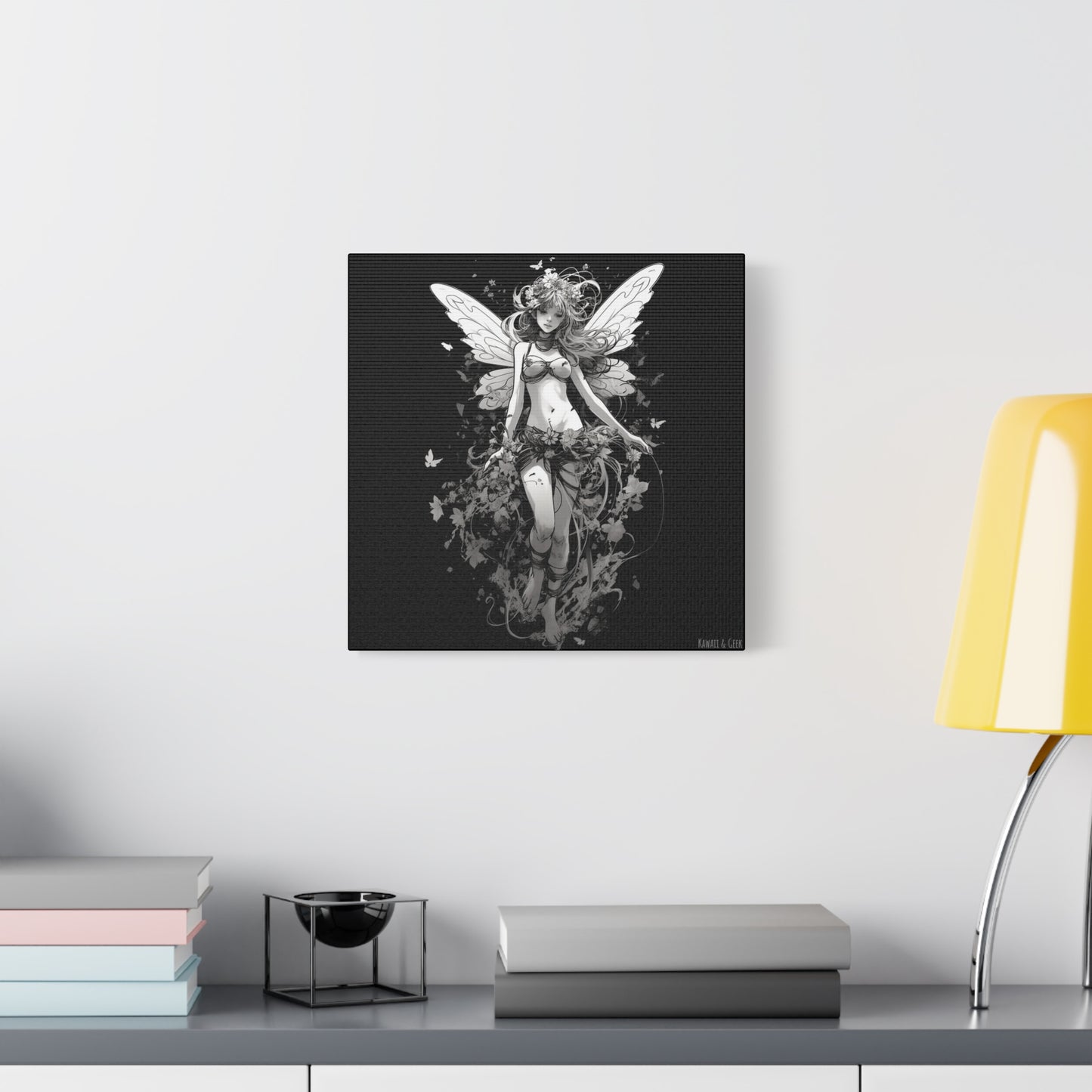 Beautiful Monochrome Fairy Canva - Embrace the Enchanting and Timeless Magic