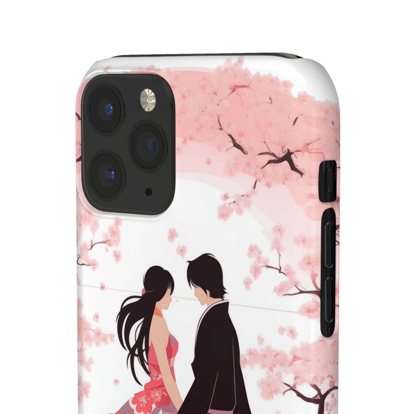 Japanese Blossom Love Premium Phone Case - Valentine's Cherry Tree Design