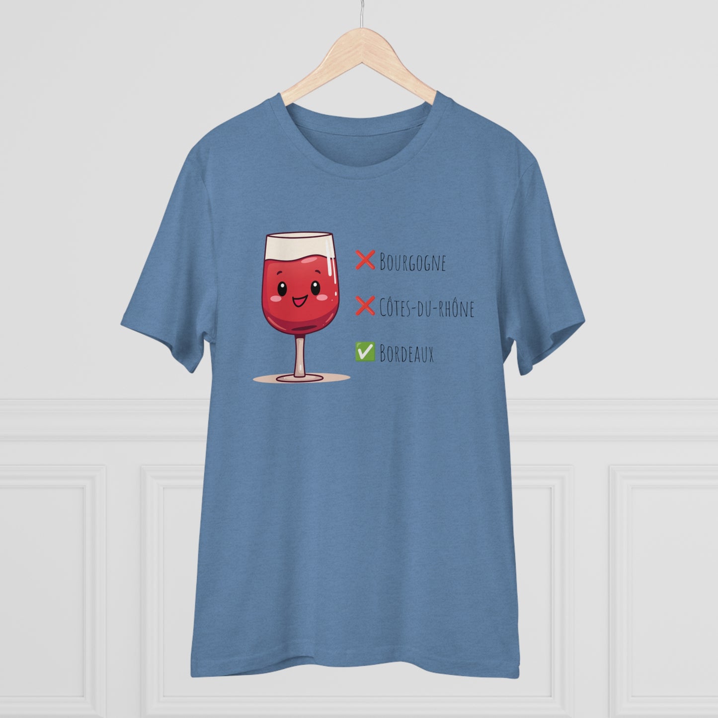 Eco-Friendly 'Bordeaux Wine Preferred' T-Shirt - Cute Red Wine Design, Unisex"