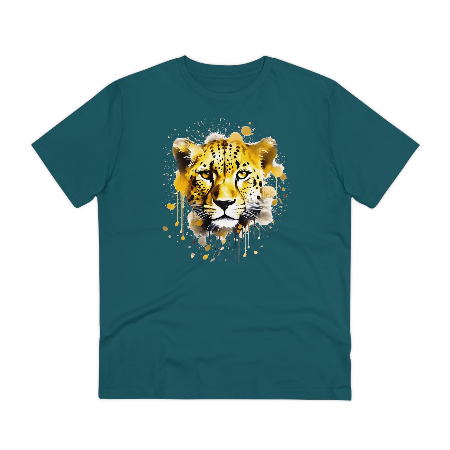 Cheetah T-Shirt in Watercolor Style - Unisex and Eco-Friendly - Embrace Wildlife with Style and Sustainability