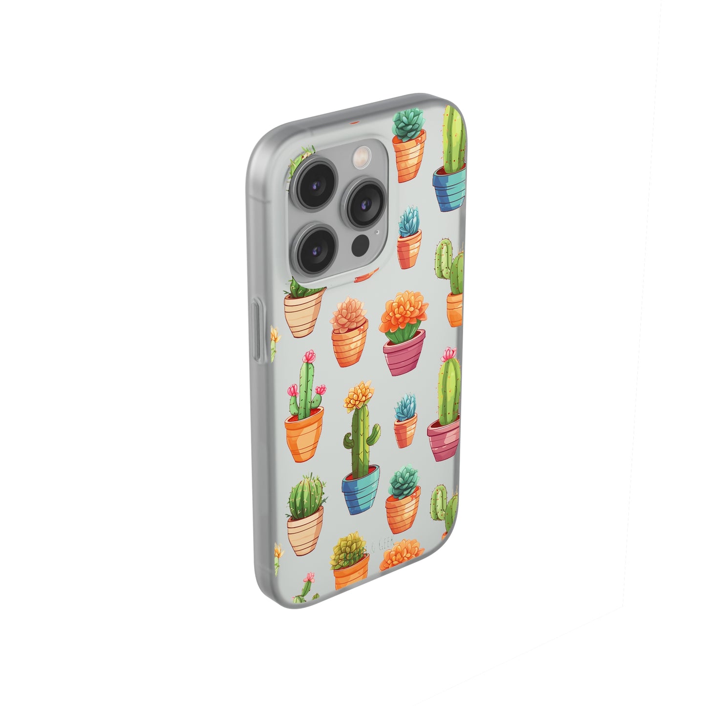 Charming Cactus Flexi and semi Transparent Phone Case