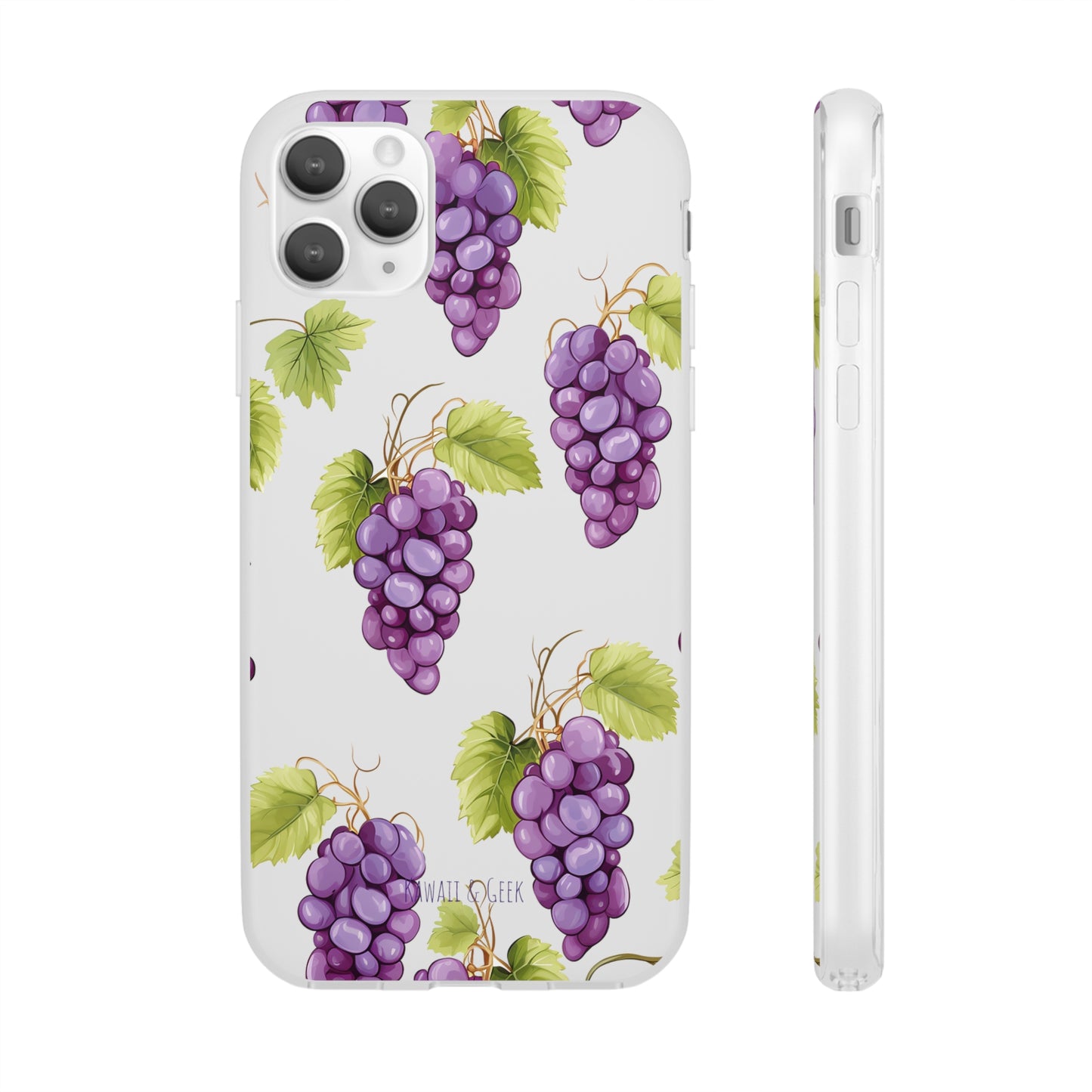 Flexi Grape Delight: Transparent Phone Case