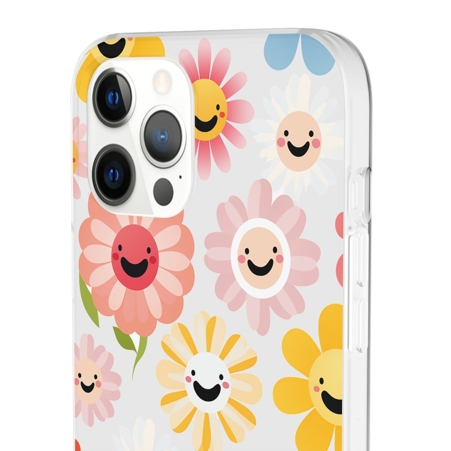 Kawaii Flowers Flexi Transparent Phone Case