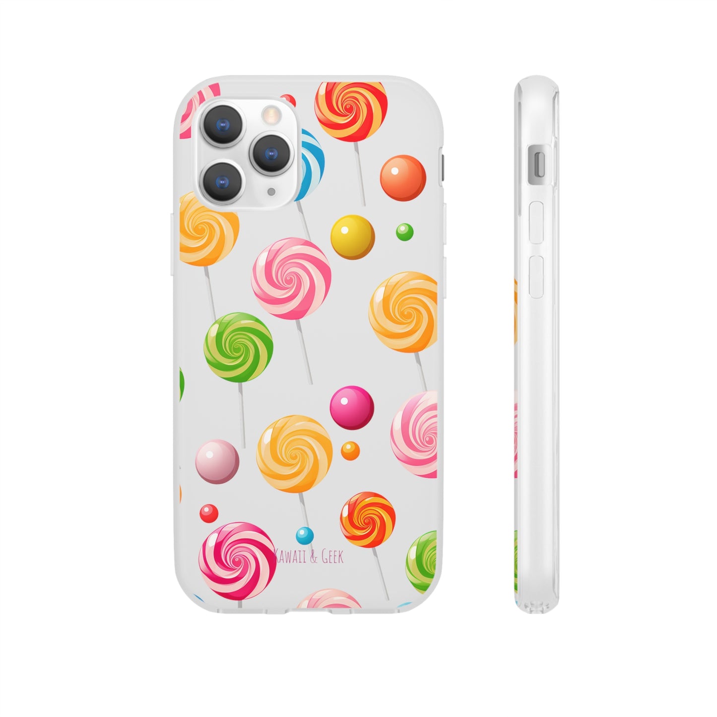 Vibrant Lollypop Array - Flexi Transparent Phone Case