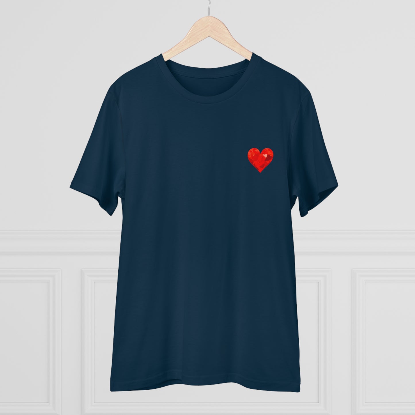 My Lifeline : Eco-Friendly T-Shirt with a Red Heart at the End of the Road