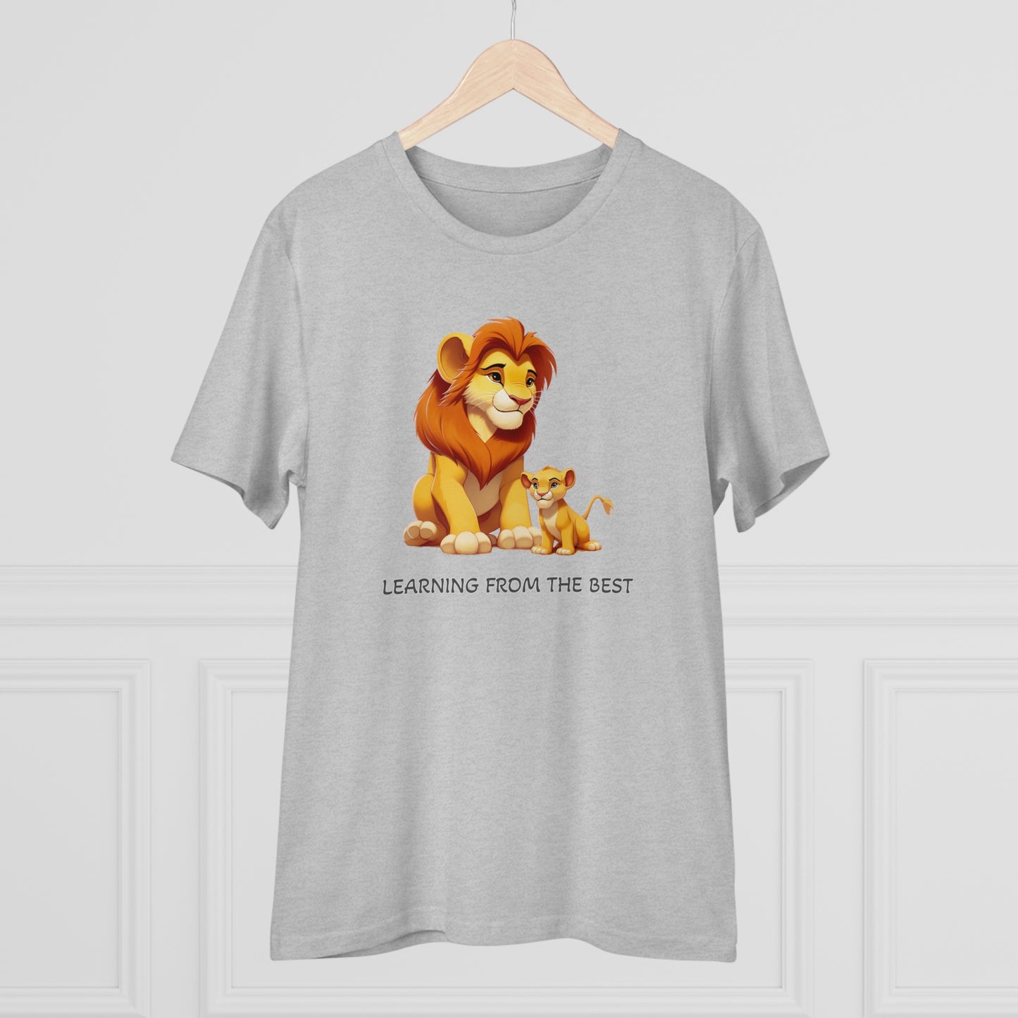 Learning from the Best - Father's Day T-Shirt - Celebrate the Bond with Mufasa and Simba in Eco-Friendly Style