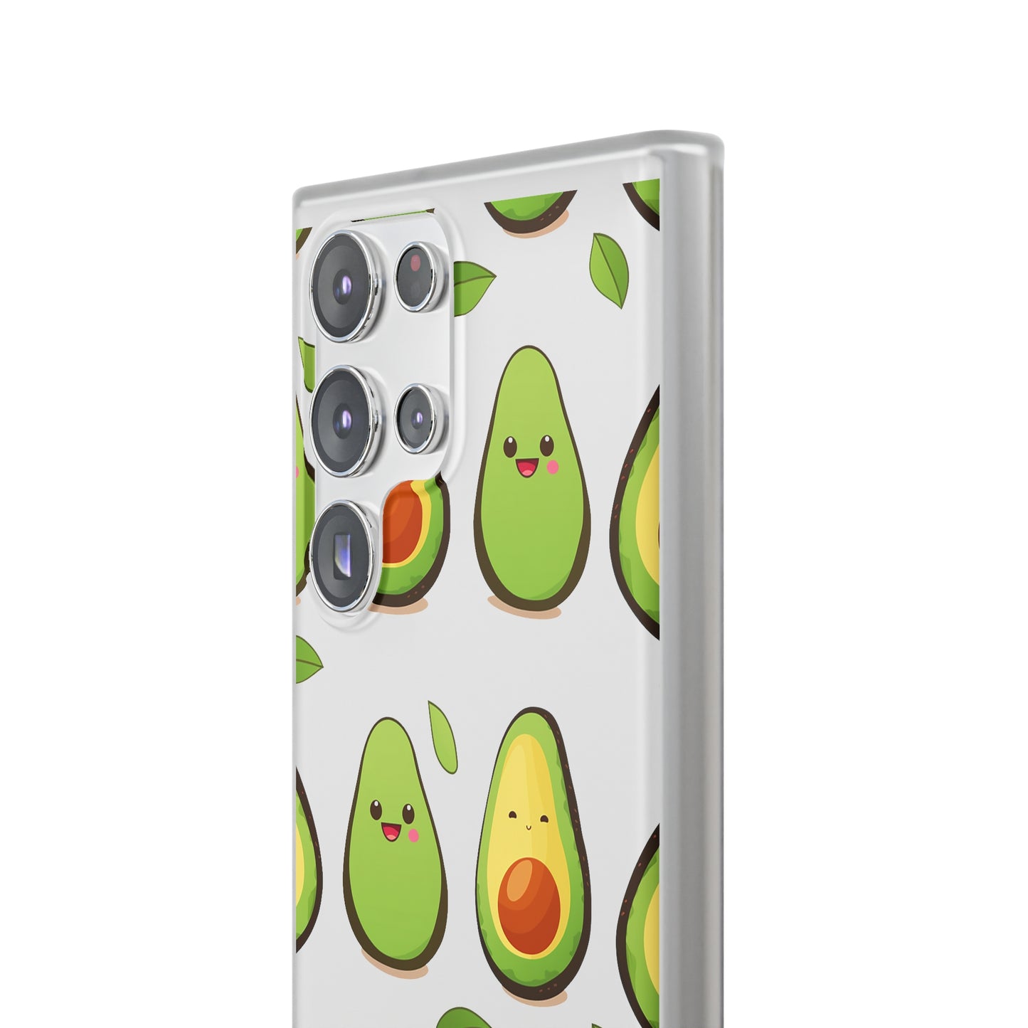 Cute Avocado Transparent Flexi Case: Perfect Blend of Style & Function