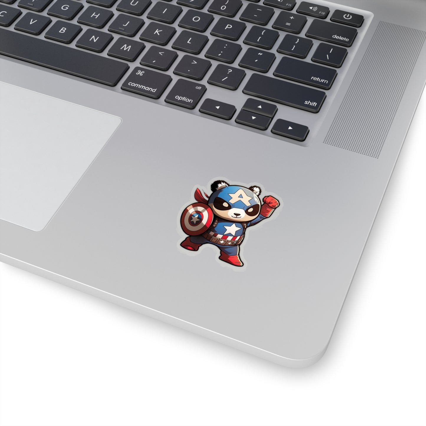 Heroic Captain America Panda Sticker - Ready to Defend Its Friends