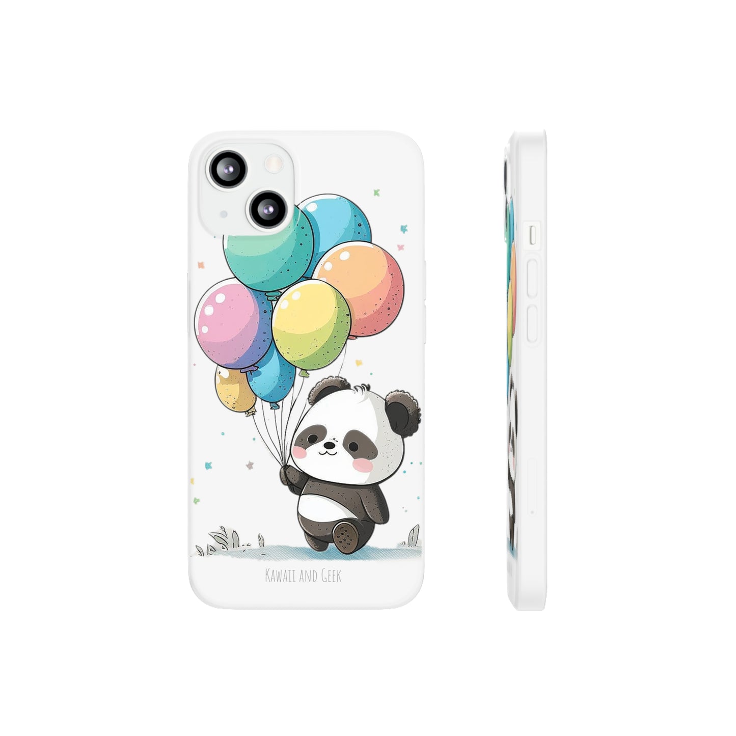 Cute Panda with Balloons flexi Smartphone Case - Add Some Adorable and Protective Style to Your Device