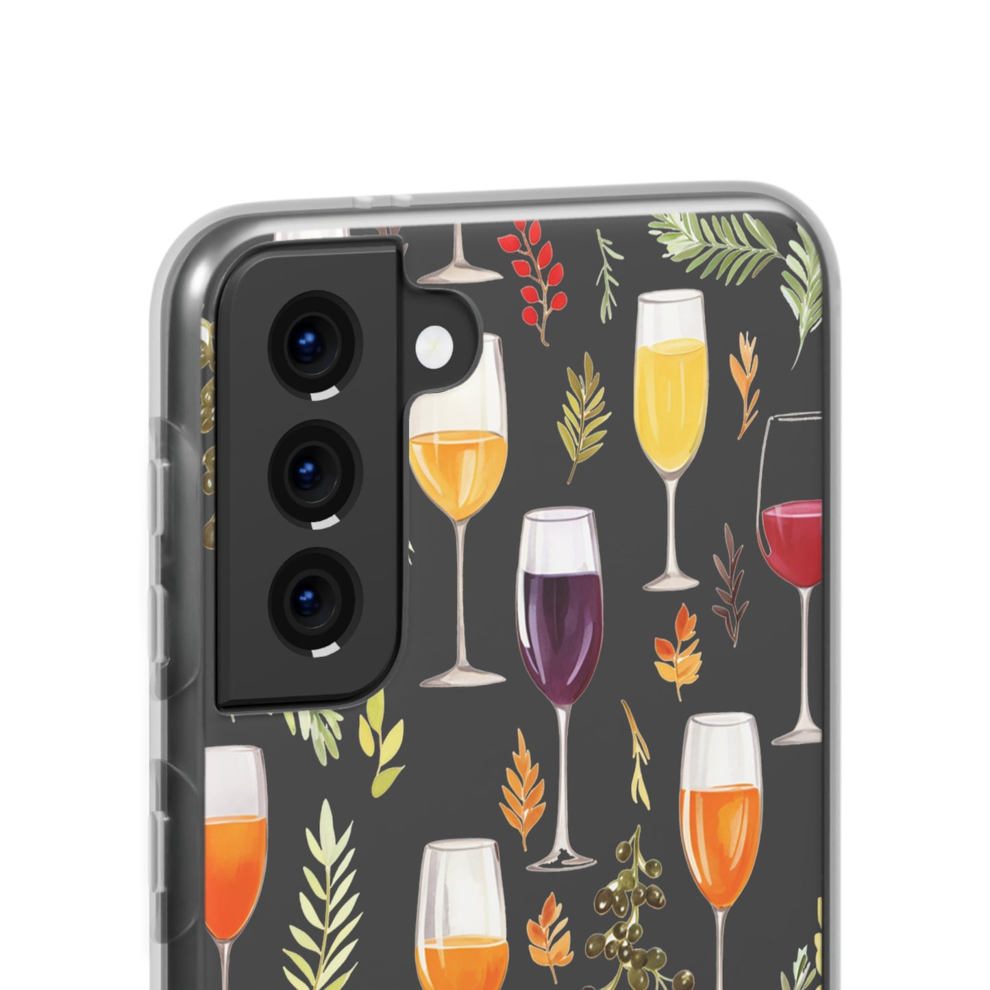 Elegant Wine Glasses Transparent Flexi Phone Case