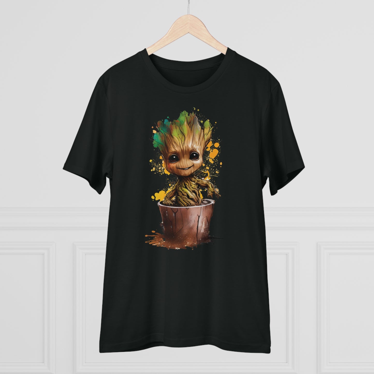 Eco-Friendly Baby Groot Watercolor Style Unisex T-Shirt - Add Some Fun and Sustainable Style to Your Wardrobe