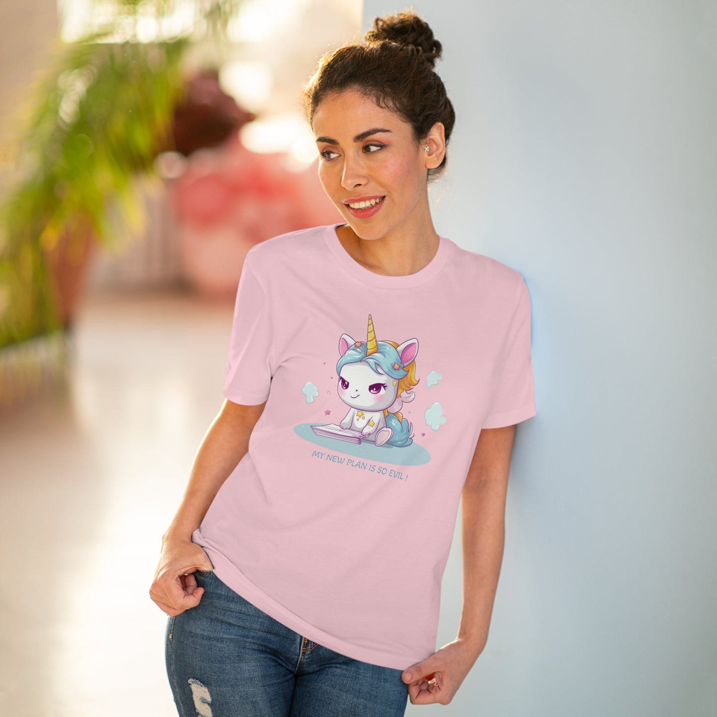 Kawaii and Bad Unicorn T-Shirt - Unleash Your Mischievous Style with Eco-Friendliness