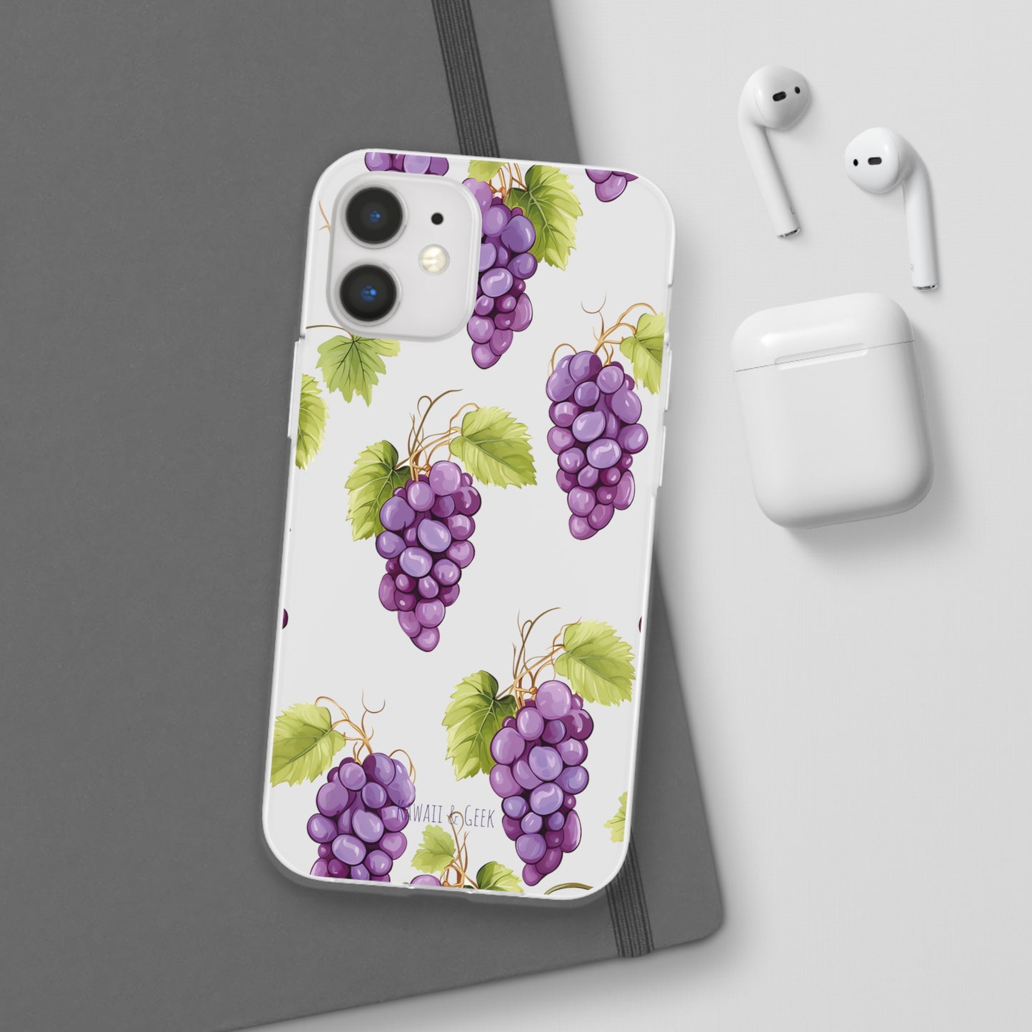 Flexi Grape Delight: Transparent Phone Case