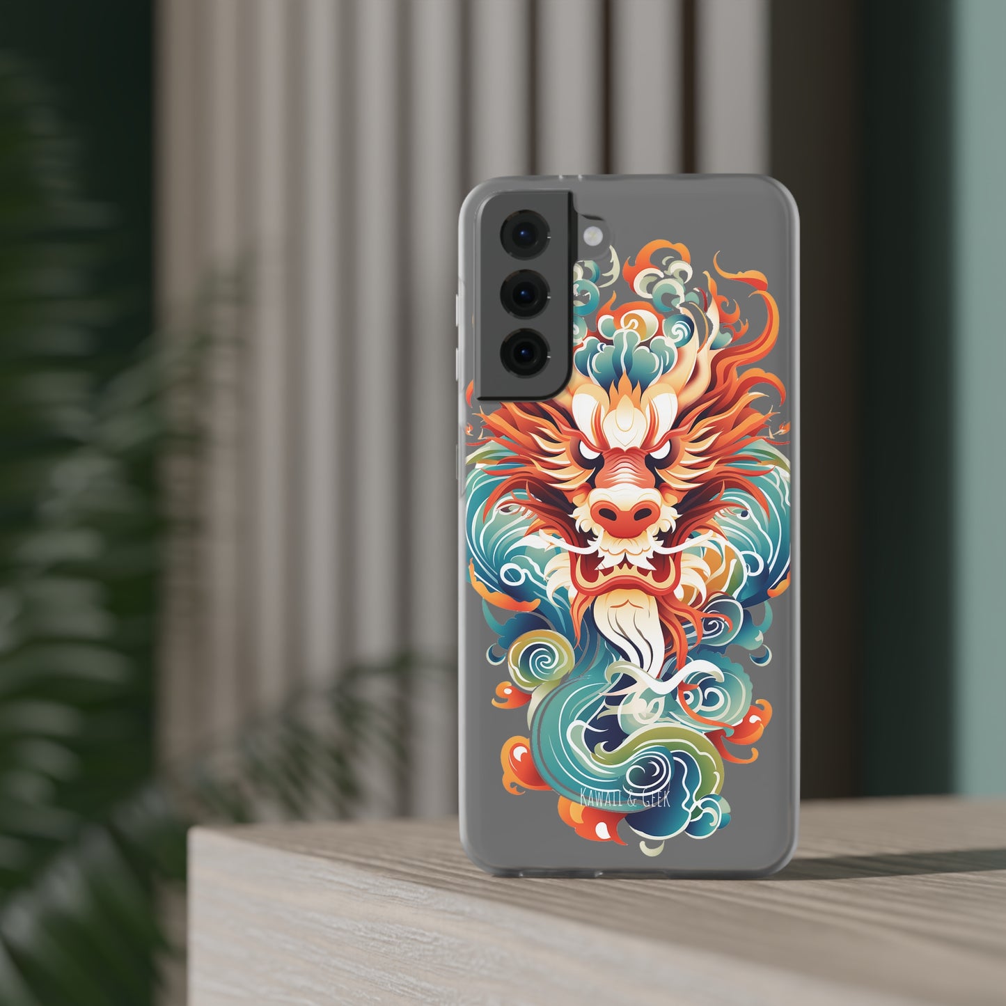 Chinese Ink Dragon Flexi Transparent Phone Case