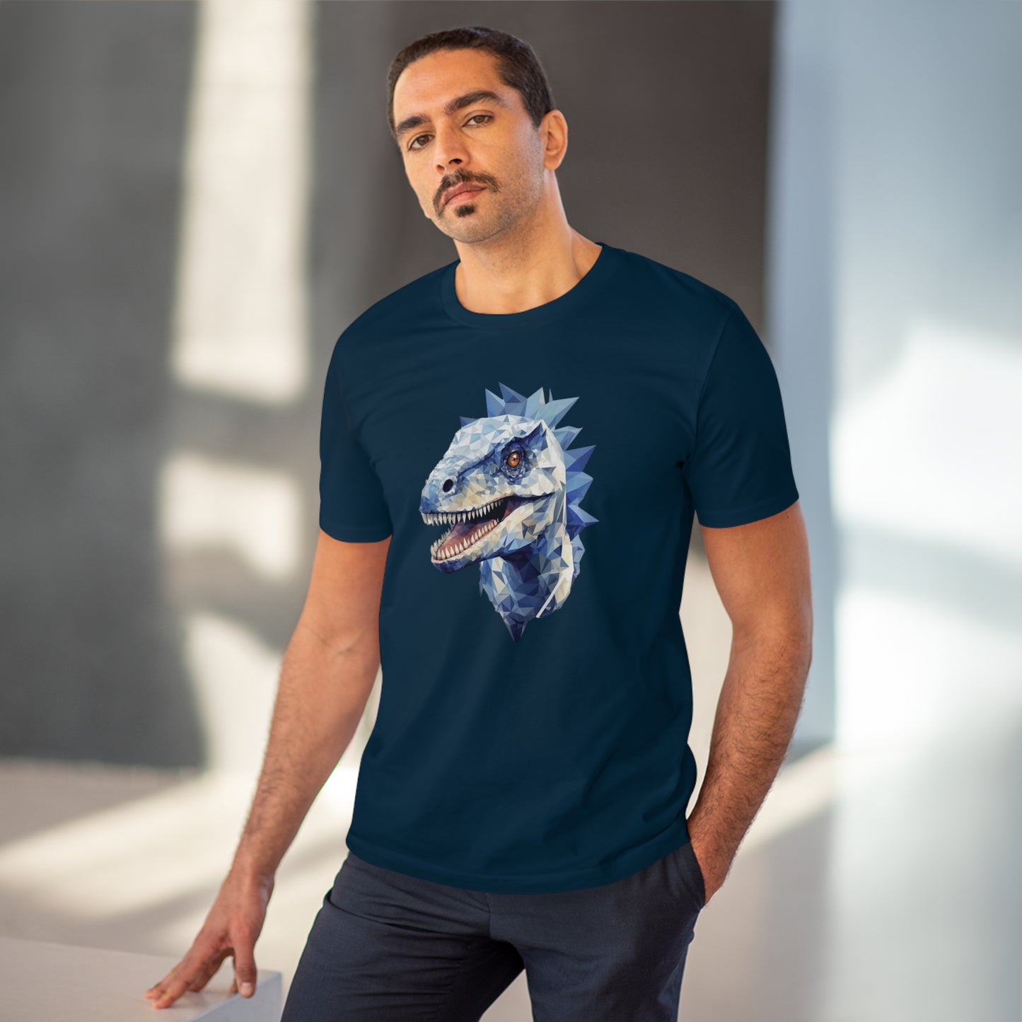 Velociraptor Polygonal T-Shirt - Embrace Fierce Jurassic Style