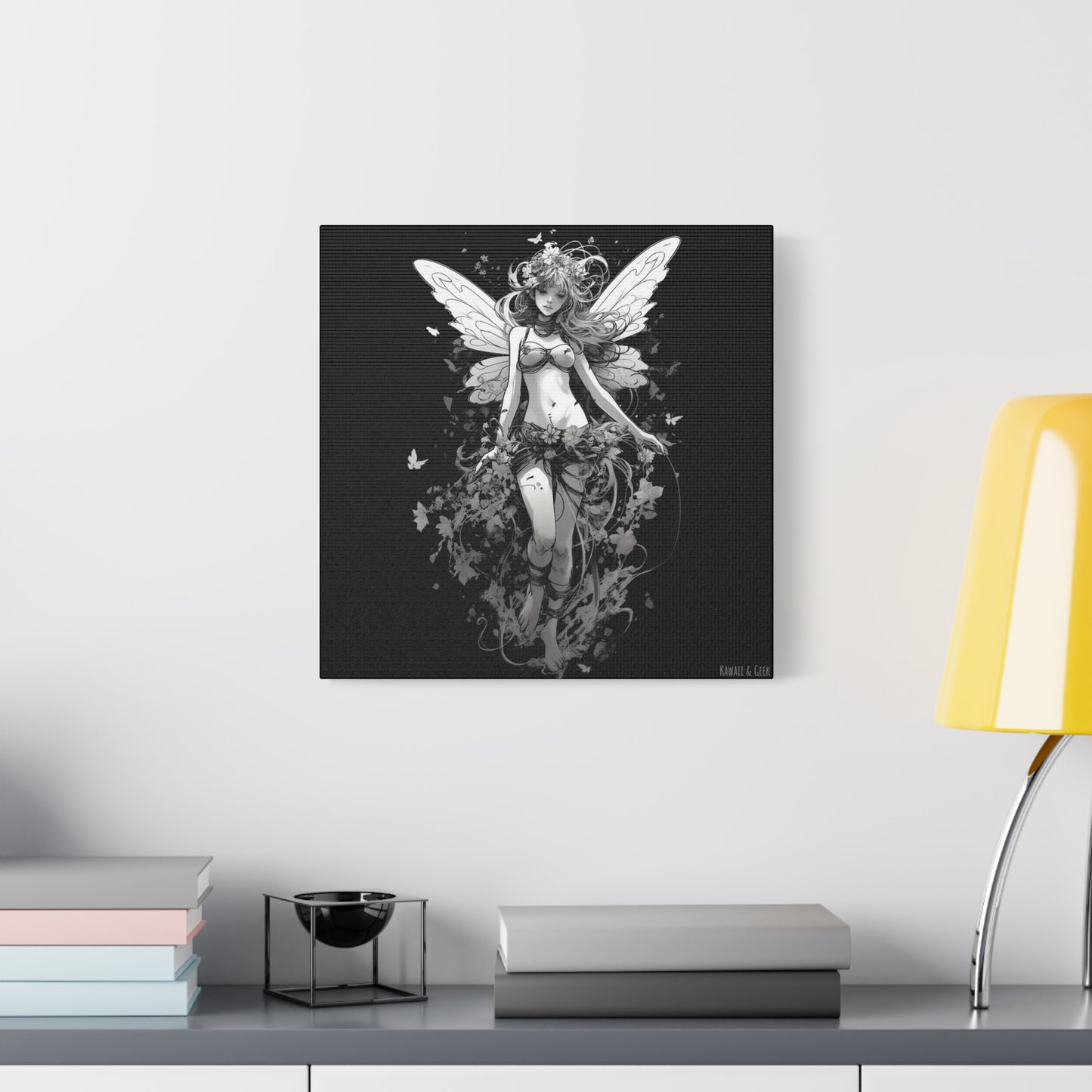 Beautiful Monochrome Fairy Canva - Embrace the Enchanting and Timeless Magic