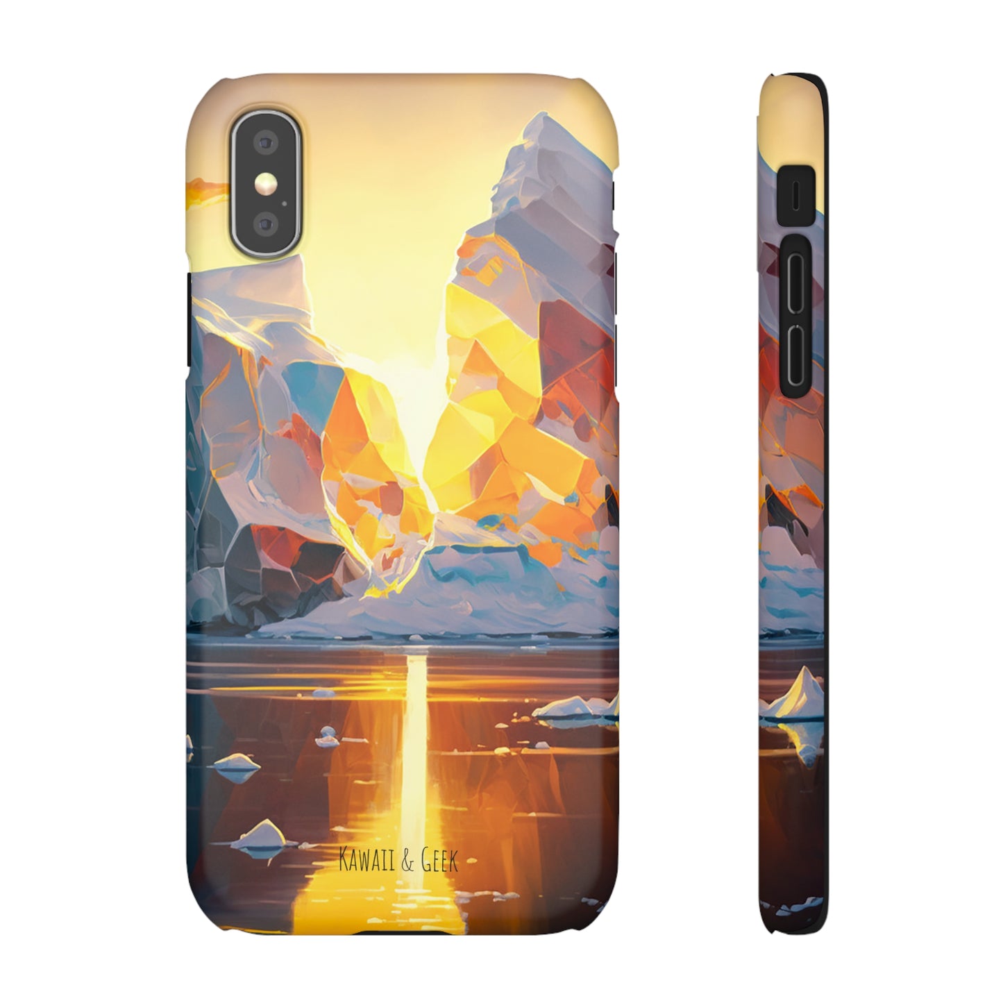 Arctic Landscape and Iceberg at Sunset Phone Case - Capture the Serenity of Nature on Your Device