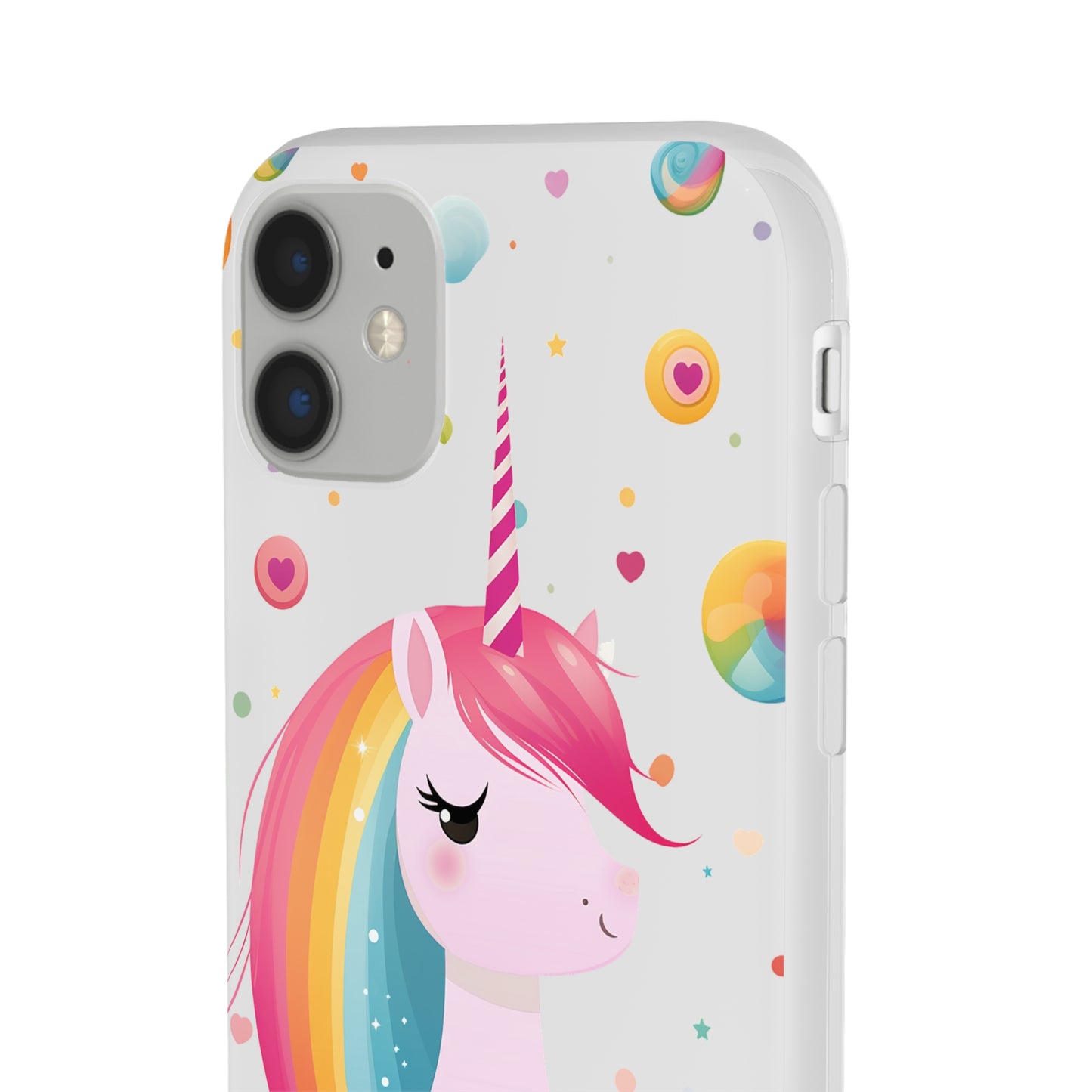 Kawaii Unicorn Flexi Transparent Phone Case