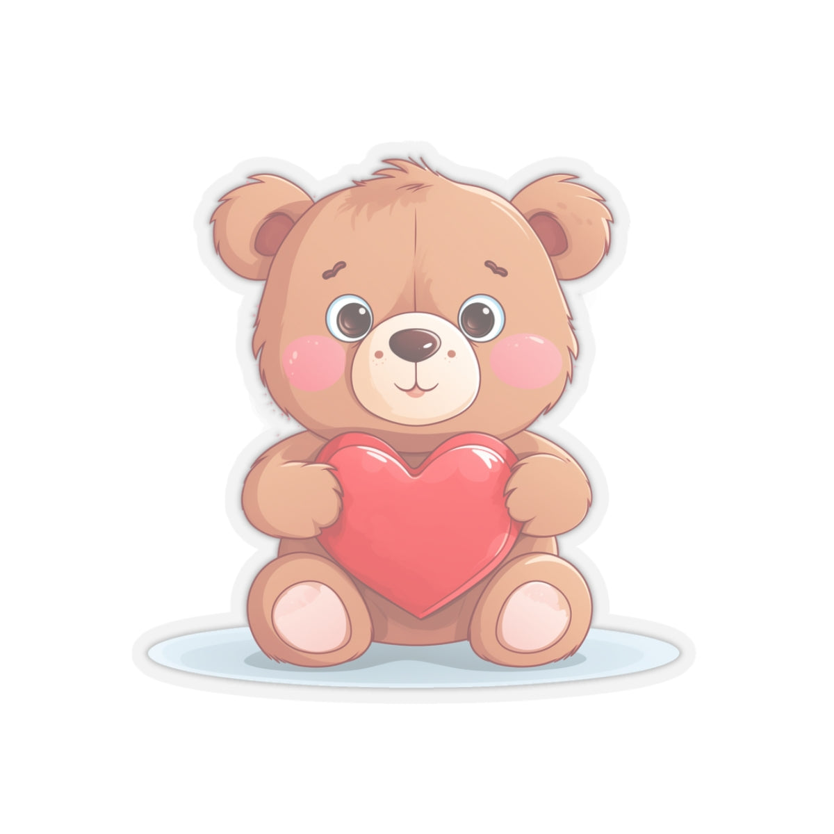 Cute Teddy Bear Heart Sticker - Spread Love and Cuteness with This Adorable Sticker - Valentine's Day