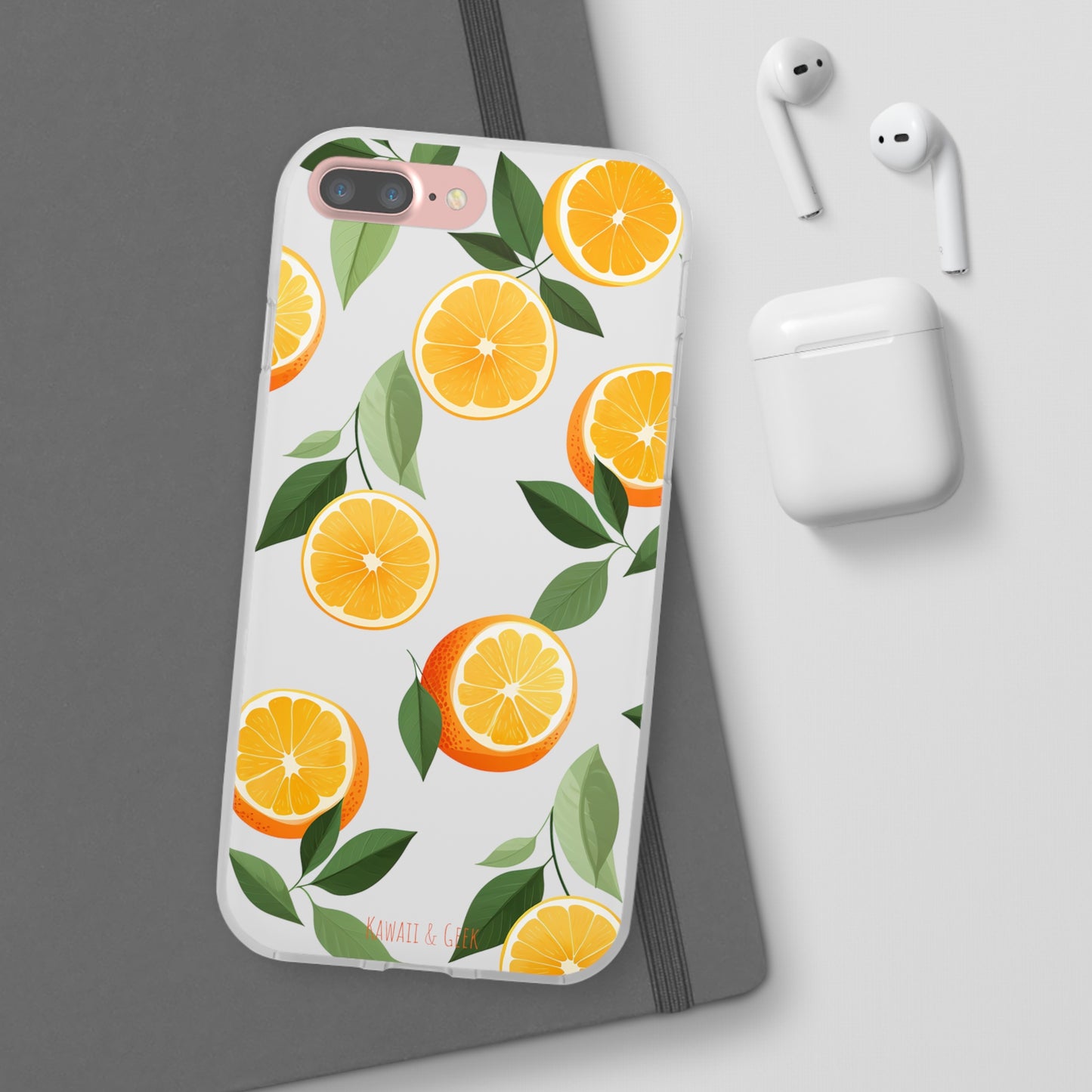 Zesty Orange Slices Transparent Flexi Phone Case