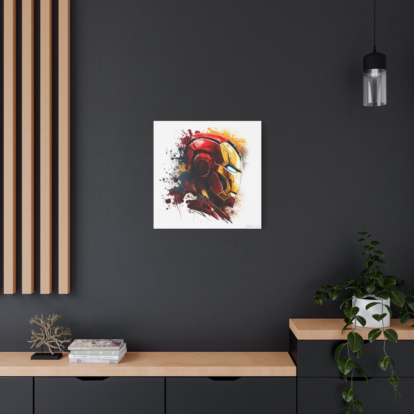 Iron Man Canva - Add Some Pop-Art and Watercolor Style to Your Wall Decor - Marvel Avengers