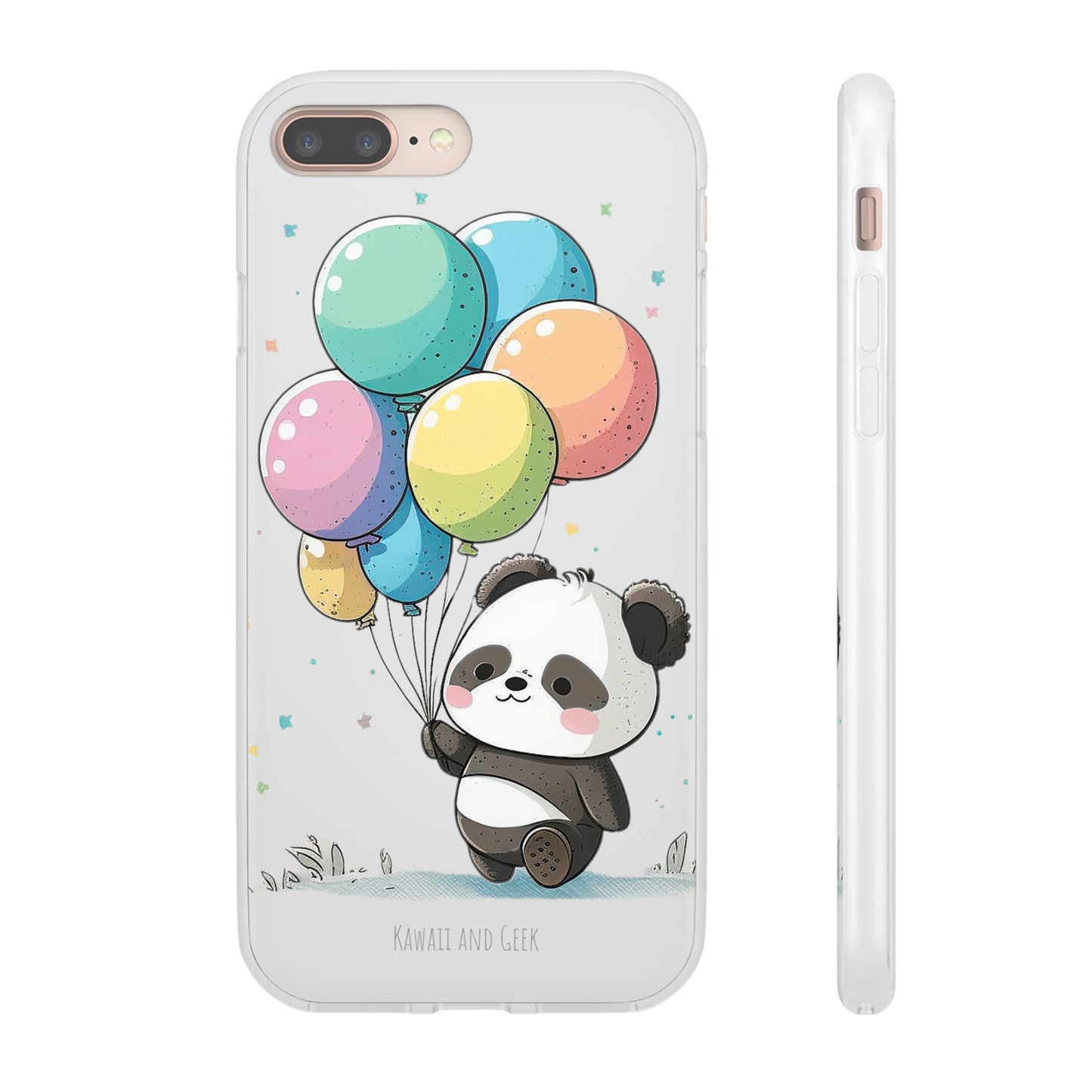 Cute Panda with Balloons flexi Smartphone Case - Add Some Adorable and Protective Style to Your Device