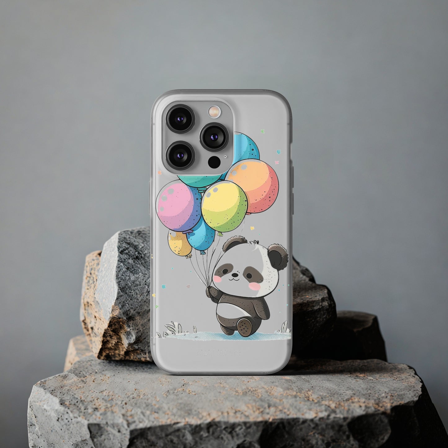 Cute Panda with Balloons flexi Smartphone Case - Add Some Adorable and Protective Style to Your Device