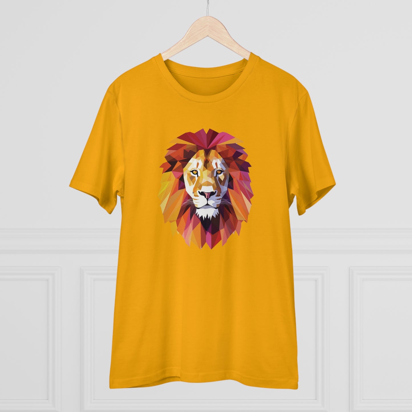 Lion Polygonal T-Shirt - Embrace Majestic Roar