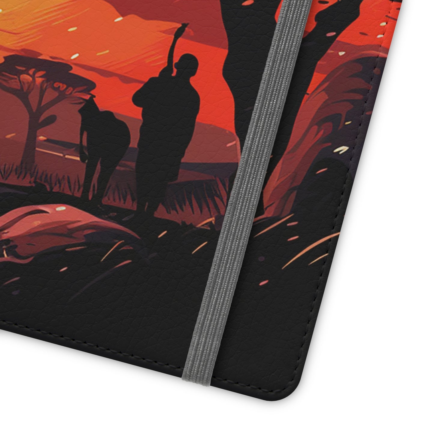 African Landscape Sunset Flip Phone Case - Capture the Serenity of the Savanna on Your Device