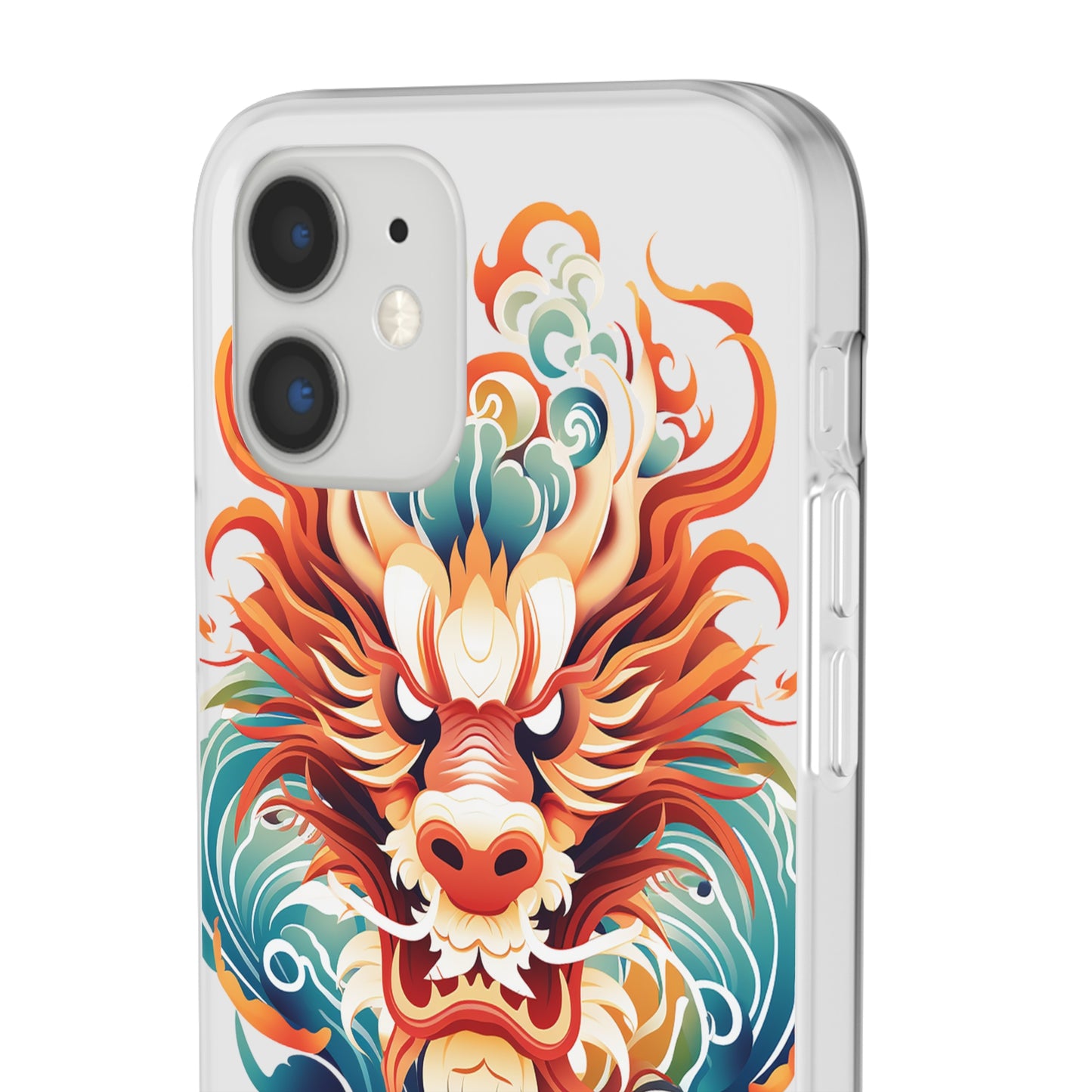 Chinese Ink Dragon Flexi Transparent Phone Case