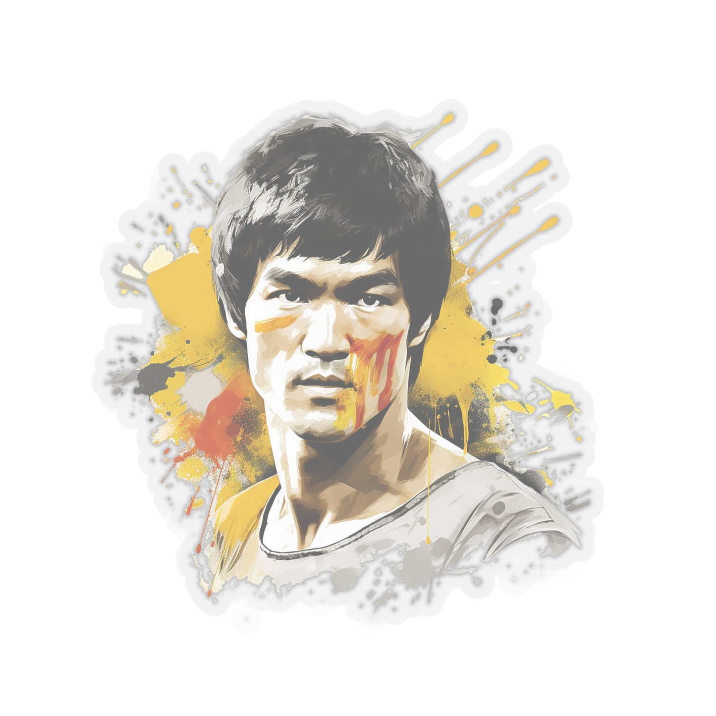 Watercolor Bruce Lee: Martial Arts Legend Sticker