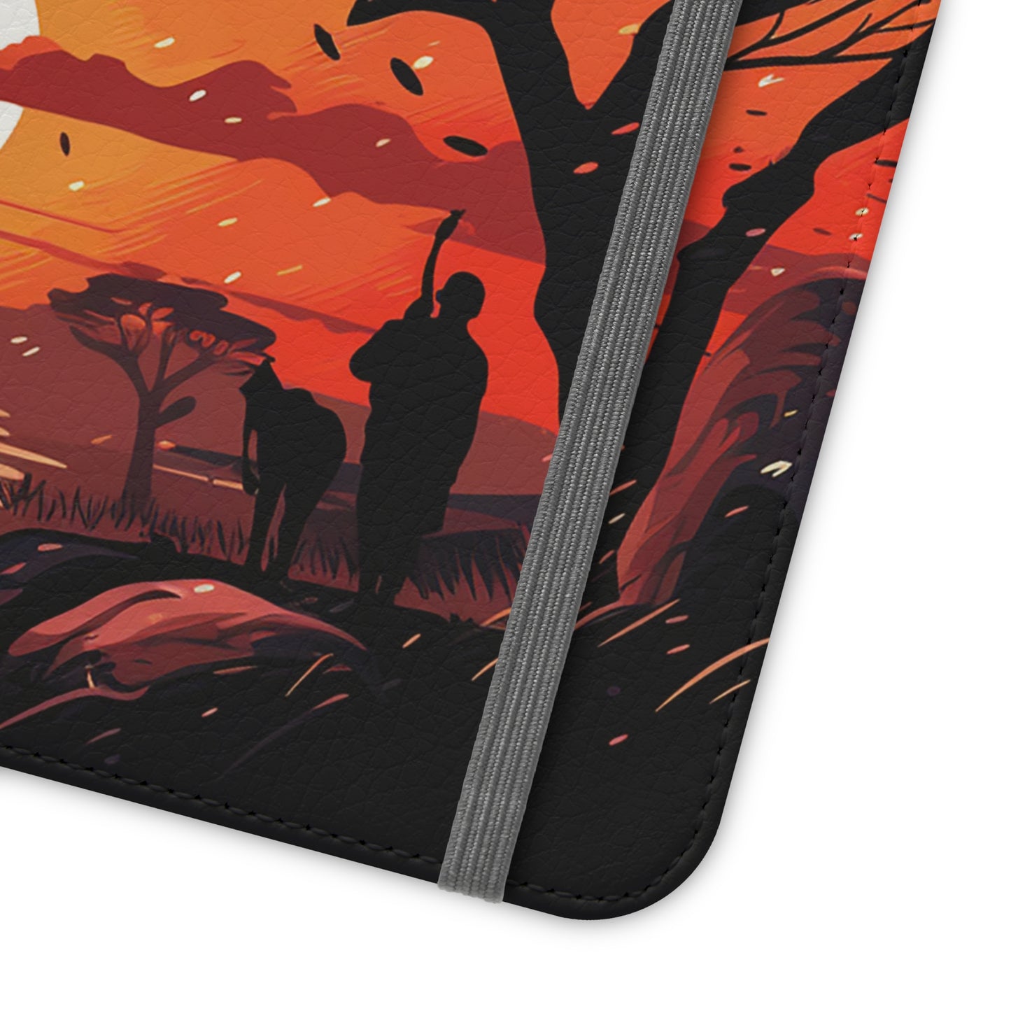 African Landscape Sunset Flip Phone Case - Capture the Serenity of the Savanna on Your Device