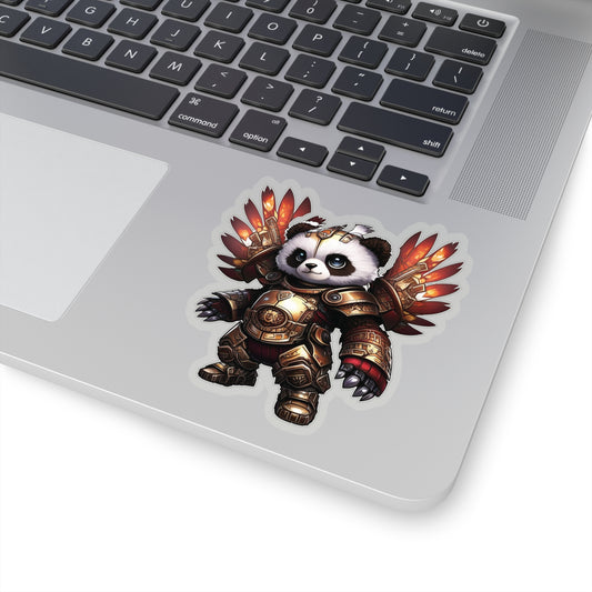 Sweet and Heroic Armored Panda Sticker in Saint Seiya style