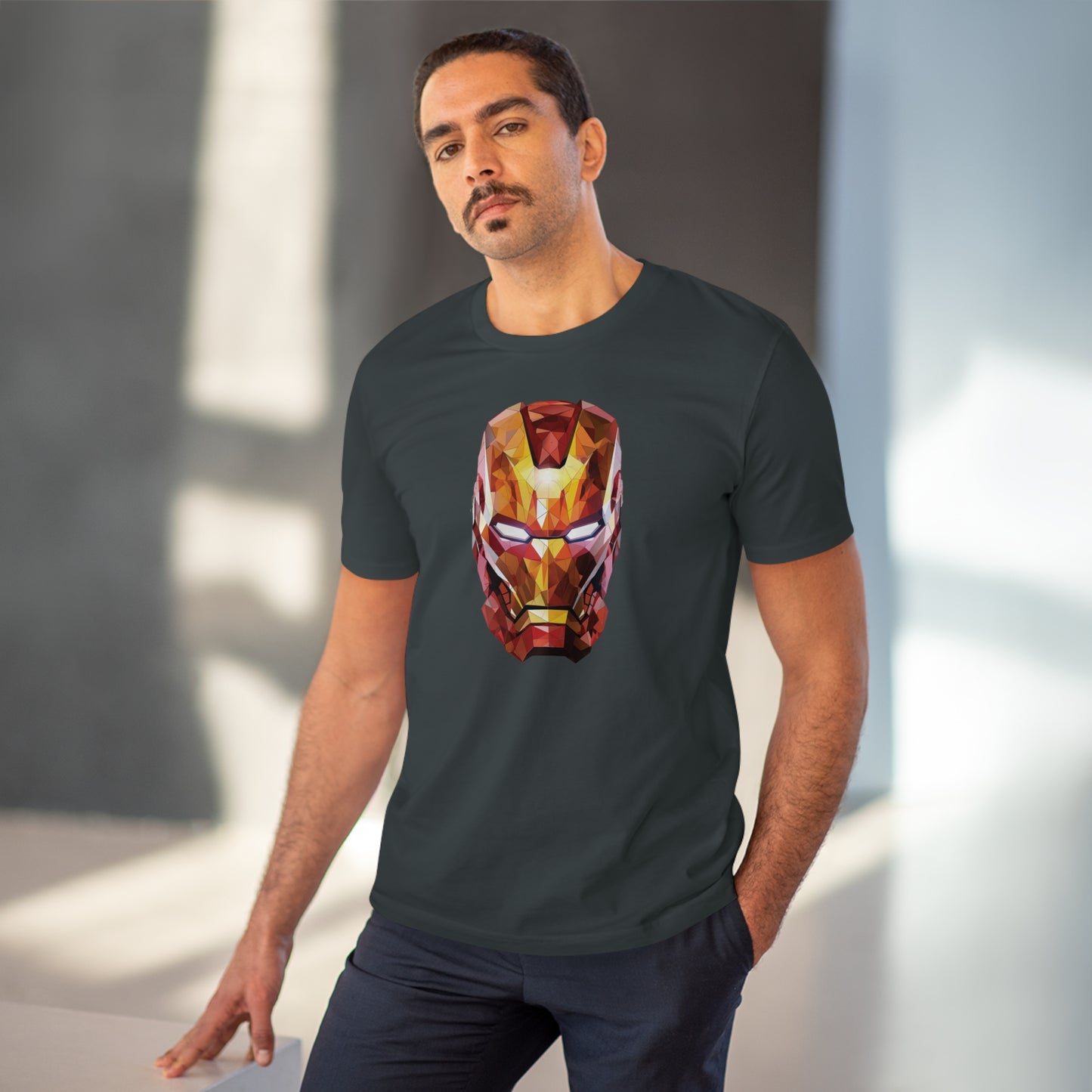 Iron Man Polygonal T-Shirt - Unleash Superhero Style