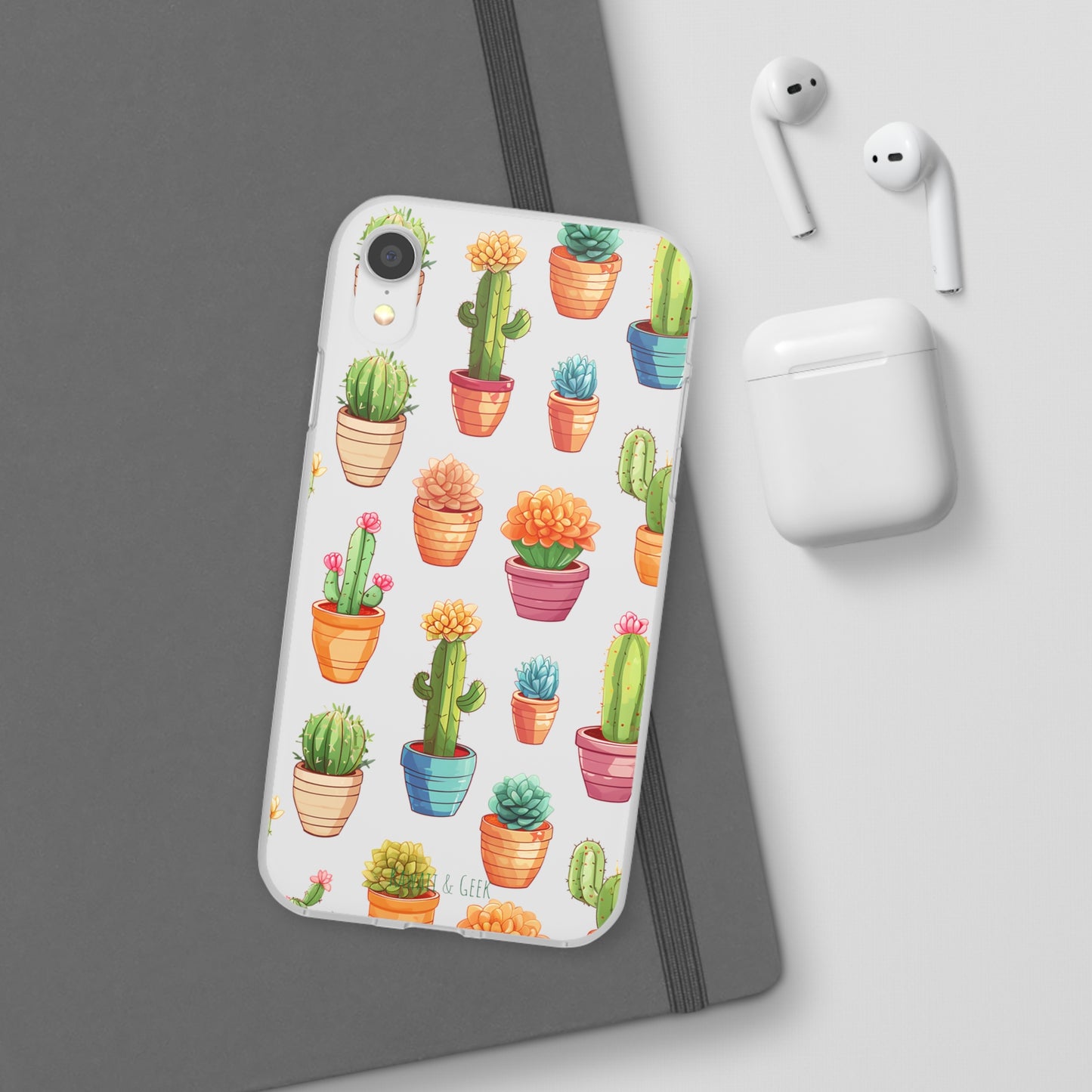 Charming Cactus Flexi and semi Transparent Phone Case