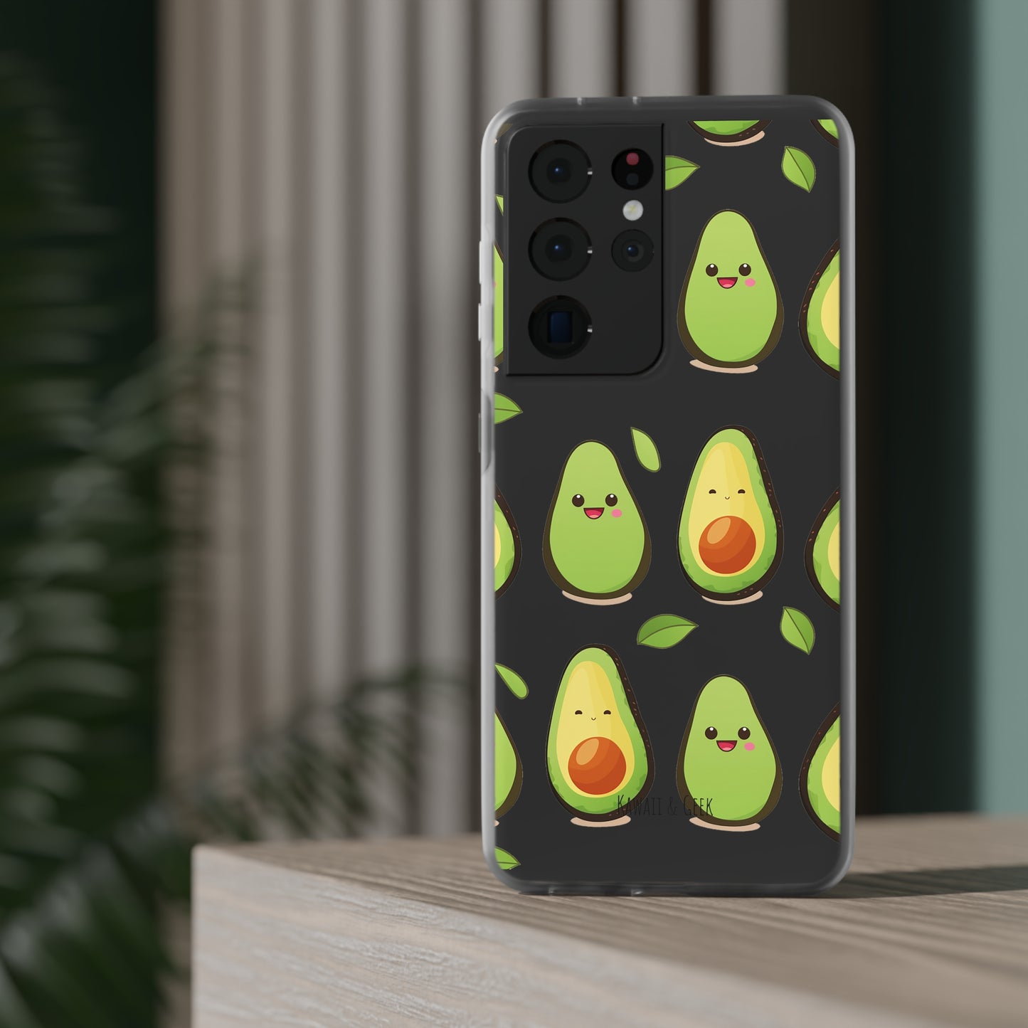 Cute Avocado Transparent Flexi Case: Perfect Blend of Style & Function