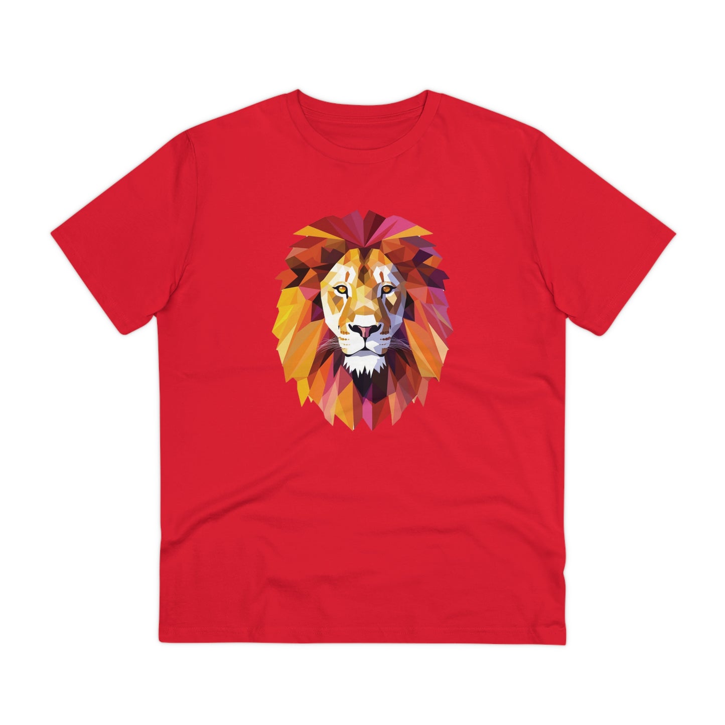 Lion Polygonal T-Shirt - Embrace Majestic Roar