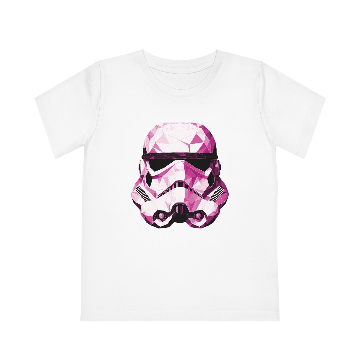 Pink Stormtrooper Polygonal Kids T-Shirt - Embrace Galactic Cuteness - Star Wars