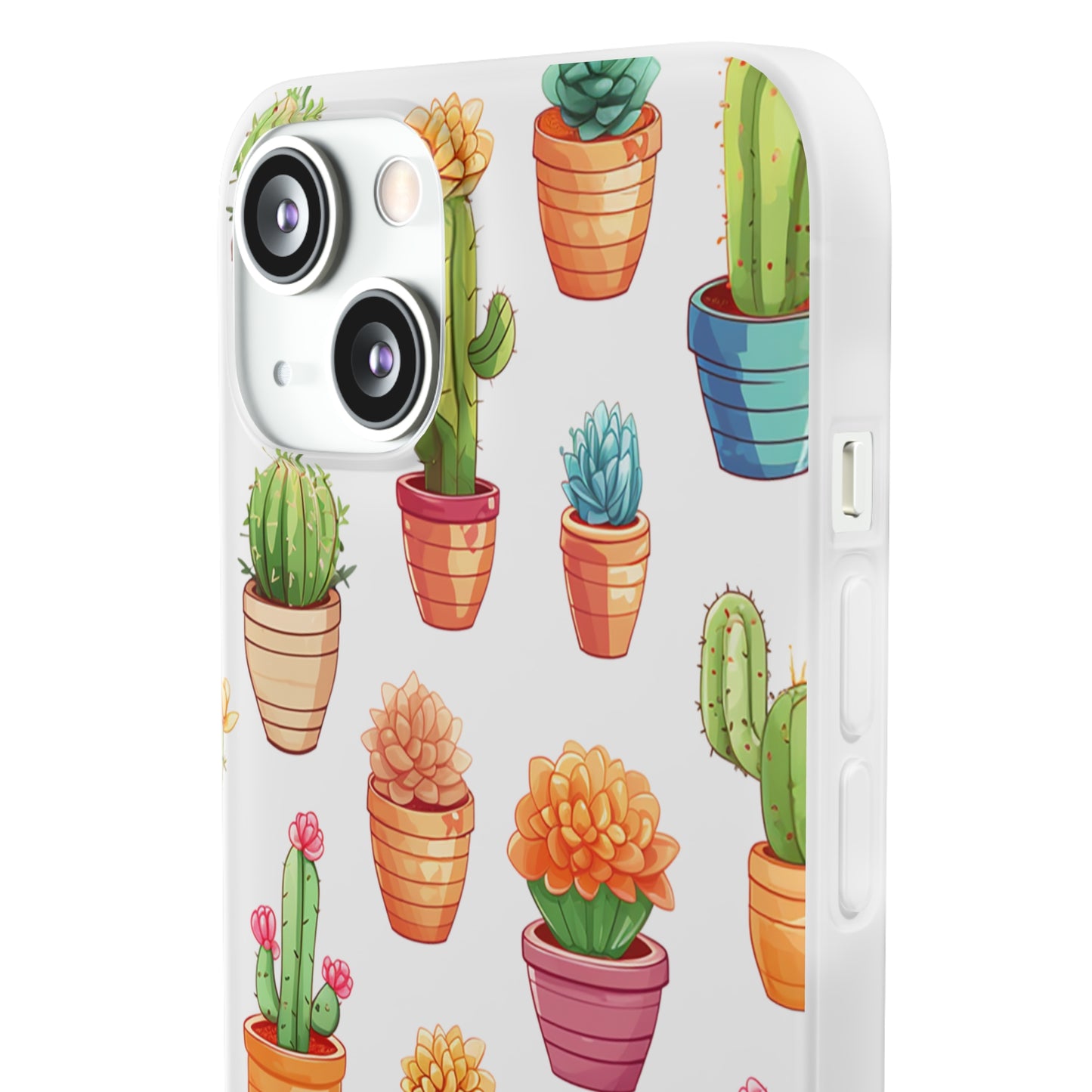 Charming Cactus Flexi and semi Transparent Phone Case