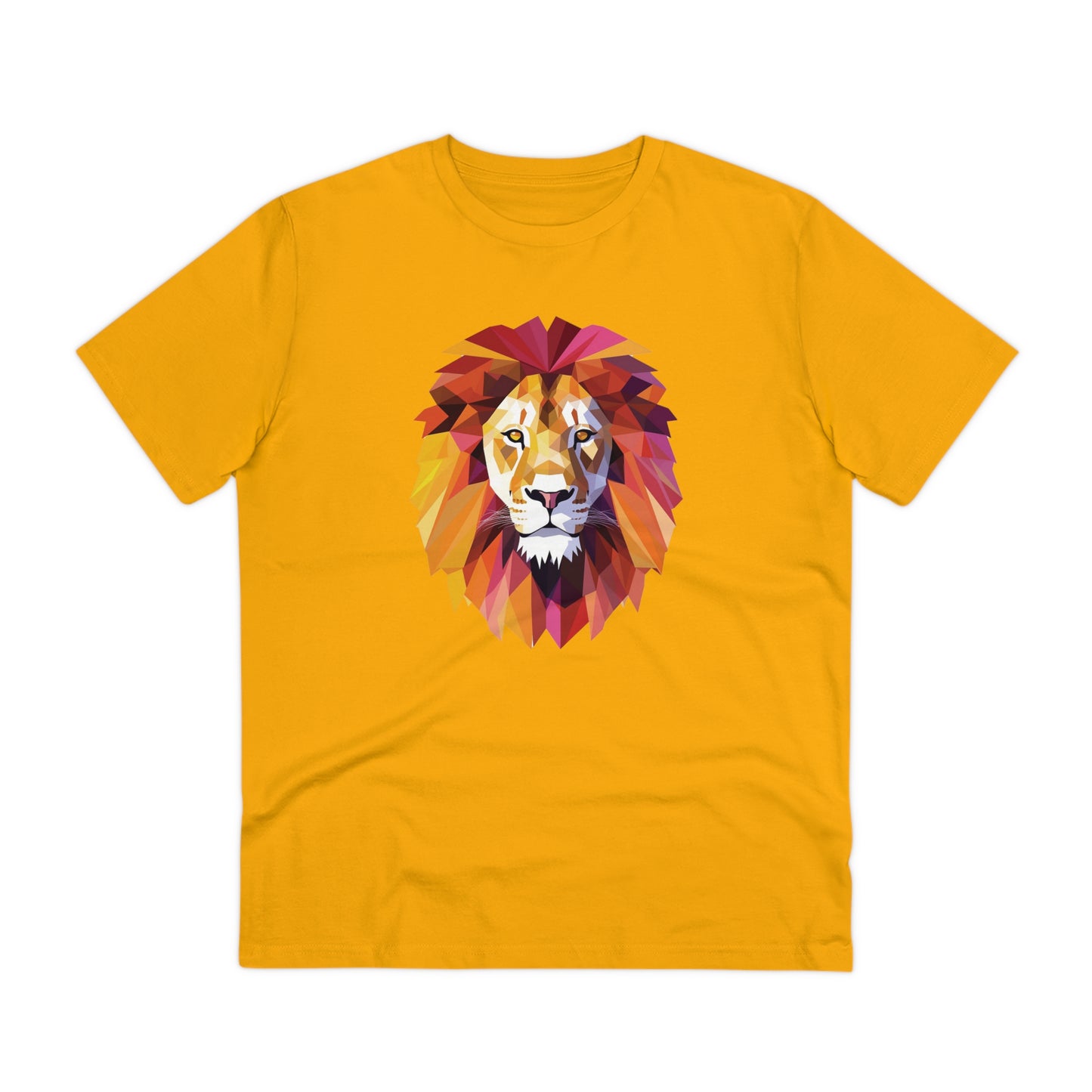 Lion Polygonal T-Shirt - Embrace Majestic Roar